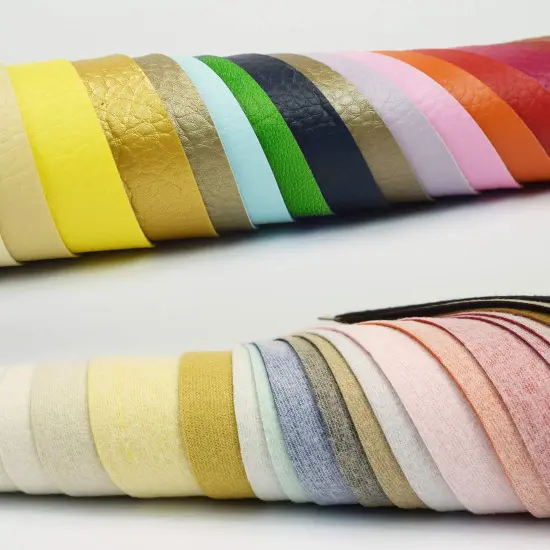 24 Pieces 8"x13.4"(20x34cm) Colored Faux PU Leather Sheets Upholstery Crafts Fabric for Bag Making, Hat Making, Hair Crafts Making, DIY Jewelry Making, Sewing, Shoe Making {1}