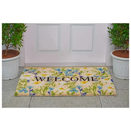 Field of Daisy Welcome Doormat {6}