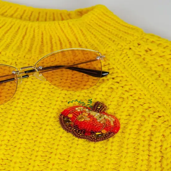 Bead Embroidery Decoration Kit- Golden pumpkin {2}