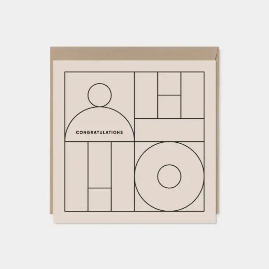 Geo Modern Line Art Card VII, Minimal {1}