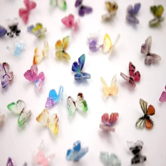 30 Pieces Micro Resin Butterflies, Dollhouse Miniature Tiny Butterflies, Terrarium Fairy Garden Dolls Toy, Mini Micro Landscaping Decoration {6}