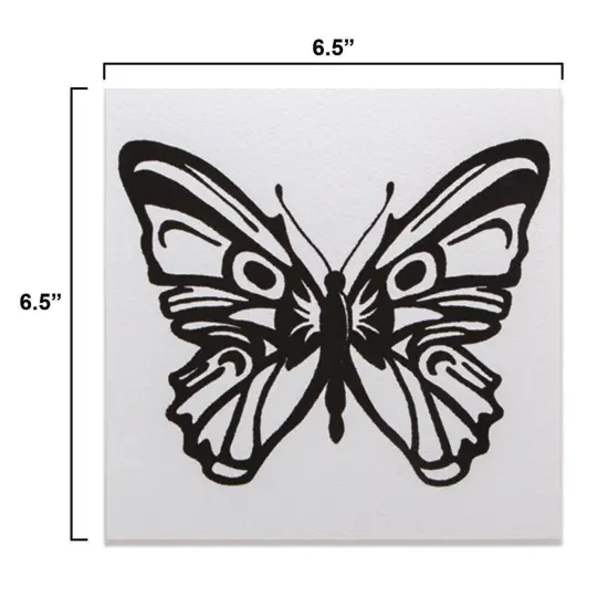 S&S Worldwide Watercolor Velvet Art Butterfly Posters, 10 ea of 3 Designs Printed in Black Flocking on Real Watercolor Paper, Use Pan or Liquid Watercolor Paint, Kids & Adults, 6-1/2" Sq, Pack of 30. {7}