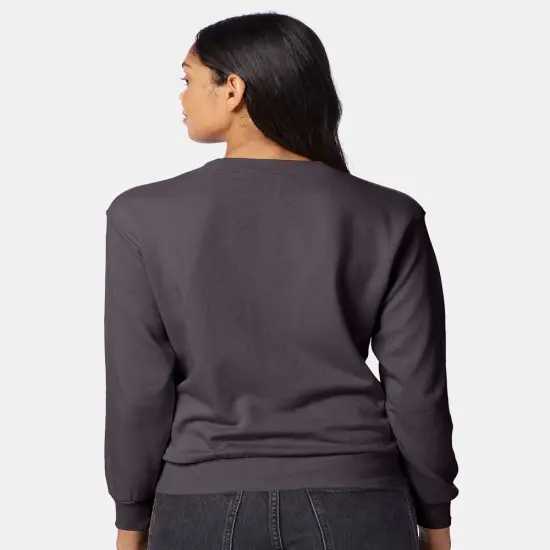 Women's Eco&reg; Washed Terry Throwback Pullover Dark Grey New {8}