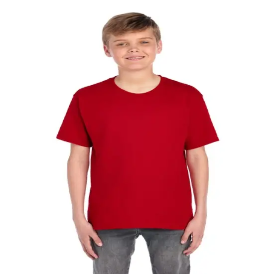 JERZEES&reg; Dri Power Youth 50/50 Poly Cotton Crewneck Short Sleeve T-Shirt True red {5}