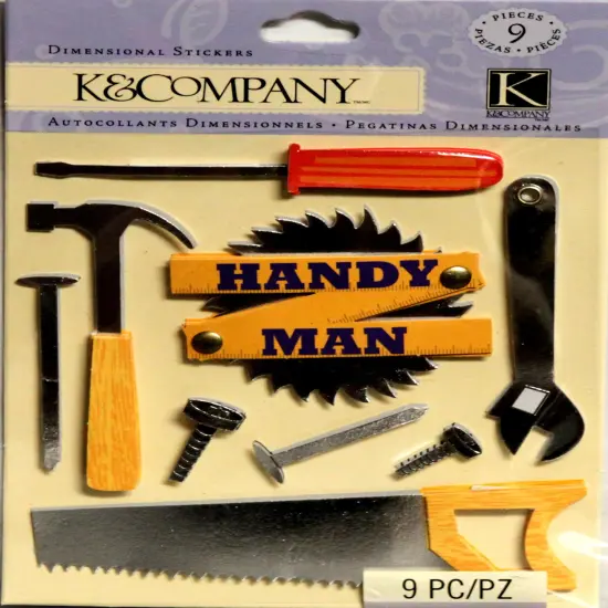 K & Company Handy Man Dimensional Stickers {1}