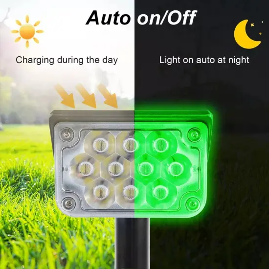 4Pack Solar 20-LED Green Spotlights Outdoor Garden Security Pathway Wall Lamp {3}