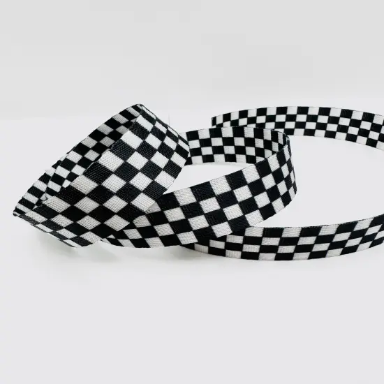 Black and White check 1&rdquo; Seatbelt Webbing {1}