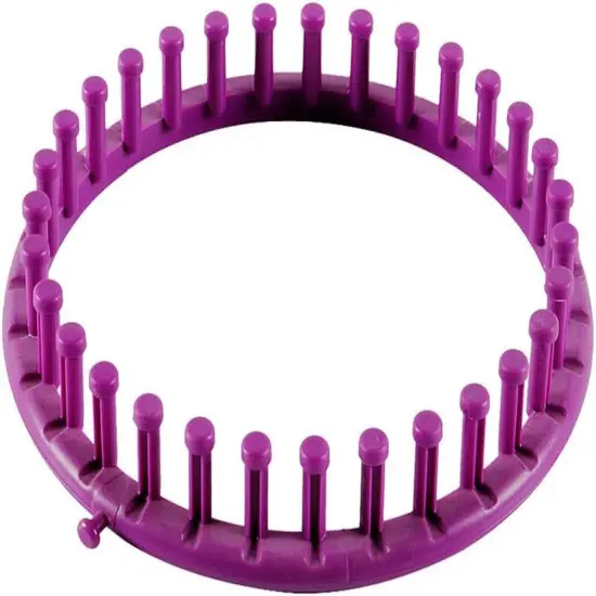 round Knitting Looms Set - Set of 5 Plastic Looms Knitting with 1 Knitting Yarn Loom Needle and 1 Plastic Loom Pick {7}