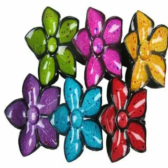 Kitcheniva 6 Pcs Assorted Flower Printed Hair Claw Jaw Clip Hairpin {2}
