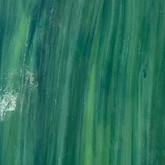 Wissmach COE 96-35 Blue Transparent Olive Green Prisma Fusible Glass Sheet {2}