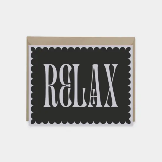 "Relax" Decorative Typography Card, {1}