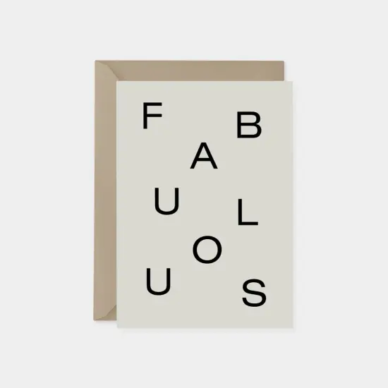"Fabulous" Word Search Modern Card II, {1}