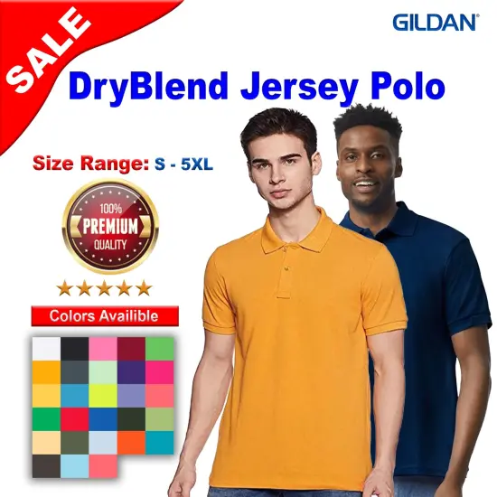 Gildan&reg; DryBlend Jersey Short Sleeve Polo Orange {2}