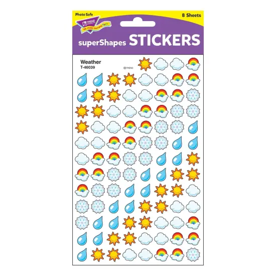 Weather superShapes Stickers, 800 Per Pack, 6 Packs {3}