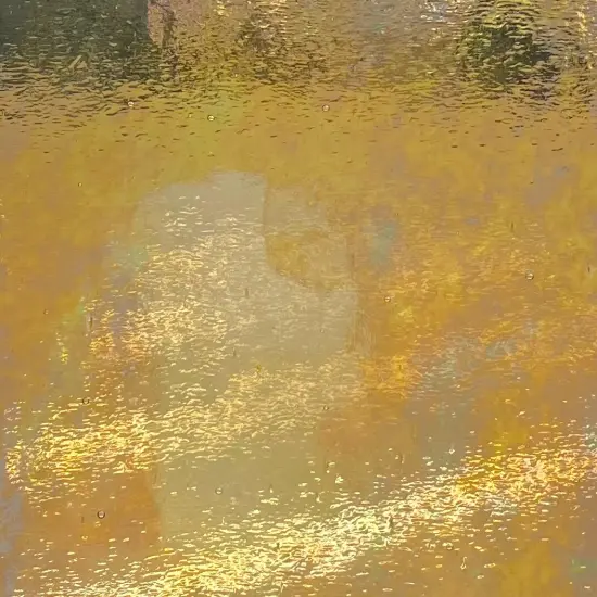 Wissmach COE 96-11LUM Honey Transparent Luminescent Fusible Glass Sheet {1}