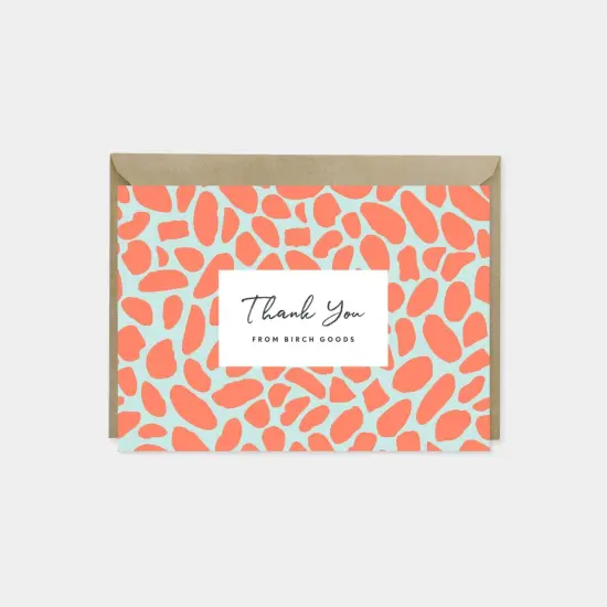 Pebble Pattern Thank You Card II, {1}