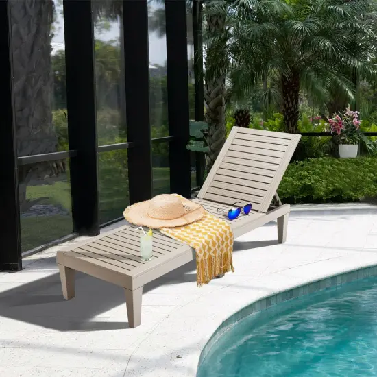 Outdoor Recliner Chair With 5-position Adjustable Backrest Brown {2}