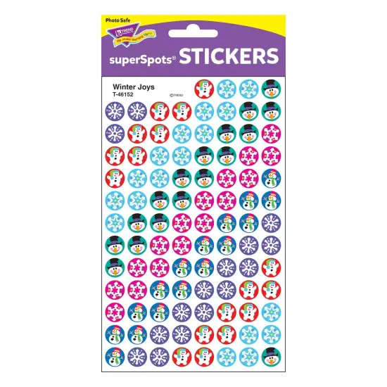 Winter Joys superSpots&reg; Stickers, 800 Per Pack, 6 Packs {3}
