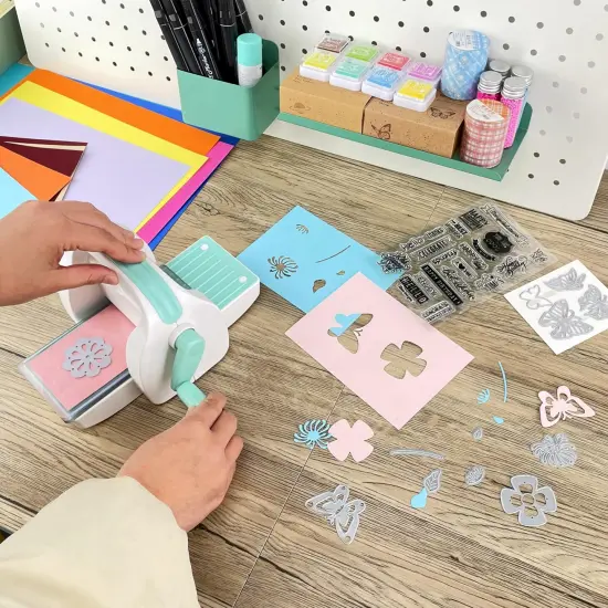 Craft Die Cutting & Embossing Machine, Mini Die Cut Machine, 3 1/8" Feeding Slot for 3" Paper and Other Materials {4}
