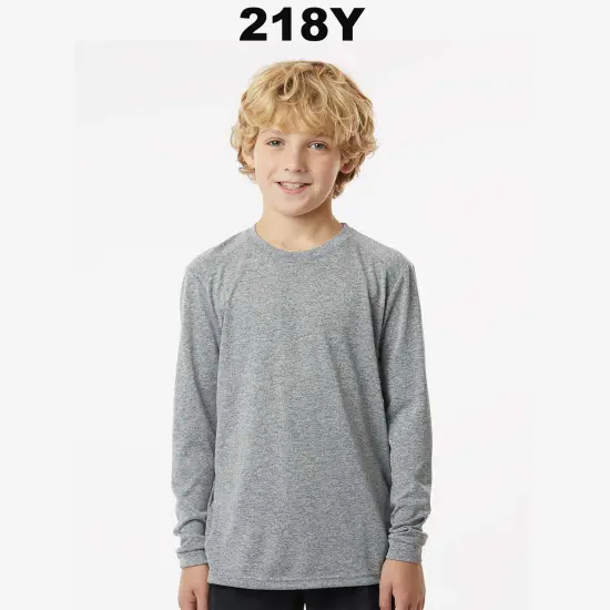 Paragon&reg; Youth Long Islander Performance Long Sleeve T-Shirt Navy {3}