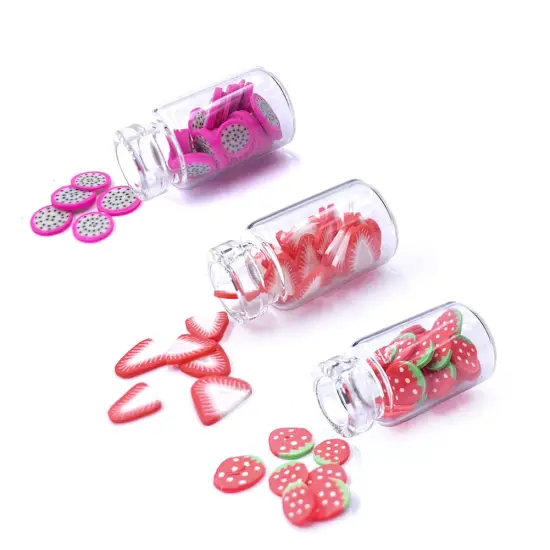 HKLMRO 30PCS Cute Miniature Dollhouse Food Jar Glass Bottle 1:12 Pretend Play Doll House Kitchen Decoration 1:6 Lovely Mini Fruit Simulation Scene Candy Snack Model Game Party Toy for Adults Teenagers {4}
