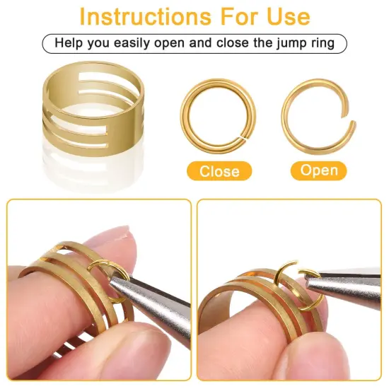 Approx. 1200 pieces Jump Rings for Jewelry Making Supplies and Necklace Repair with Jump Ring Pliers and Open Jump Ring( Silver and Gold) {6}