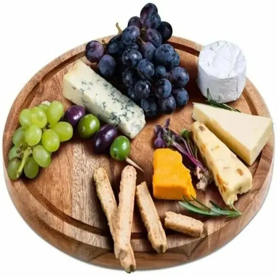 Wood Cake Stand with Glass Dome: Transformable to Cheese Board - Multi-function {3}