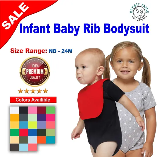 Rabbit Skins&reg; Infant Baby Rib Bodysuit Orange {2}