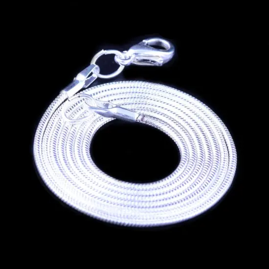 24 Pieces Snake Chain Necklace White Brightening 925 Silver Plated 1.2mm DIY Shining Link with Lobster Clasps for Jewelry Making (20 inch, Shining White Brightening) {6}