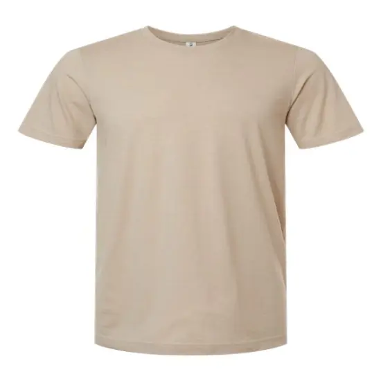 Tultex&reg; Combed CVC Crewneck Short Sleeve T-Shirt Heather Tan {1}