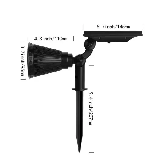 4Pack Solar Power LED Spot Lights Garden Wall Path Landscape Outdoor Garden Blue {2}