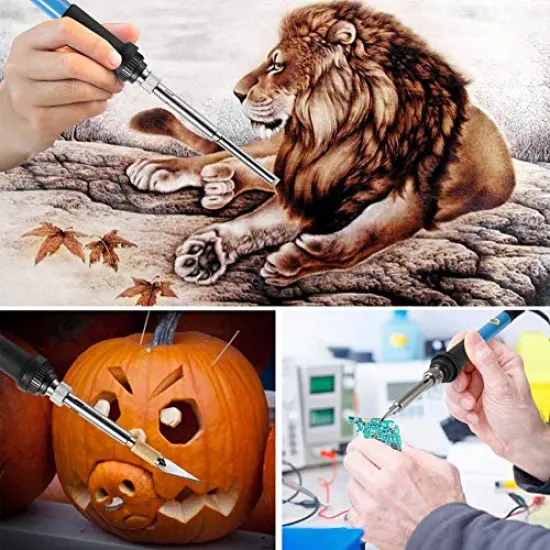 23 Pieces Pyrography Wood Burning Tips, Wood Burning Tool Kits Carving Iron Tip for Embossing/Adults/Beginners/Birthday/Wedding Anniversary/Halloween/Christmas DIY {3}