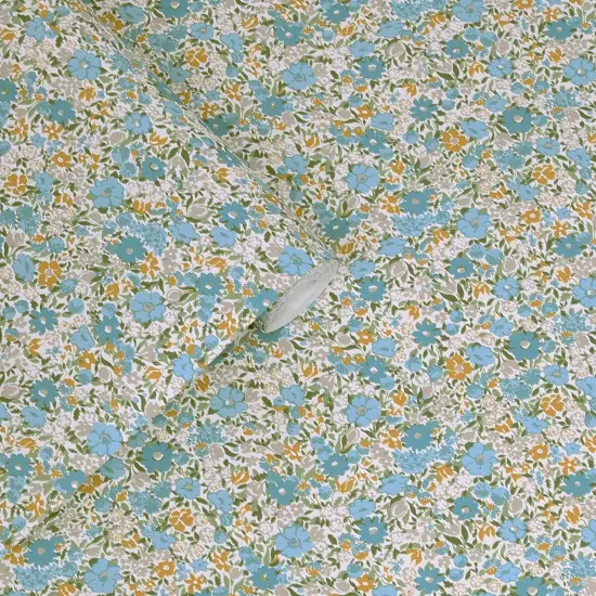 Laura Ashley Loveston Newport Blue Wallpaper {3}