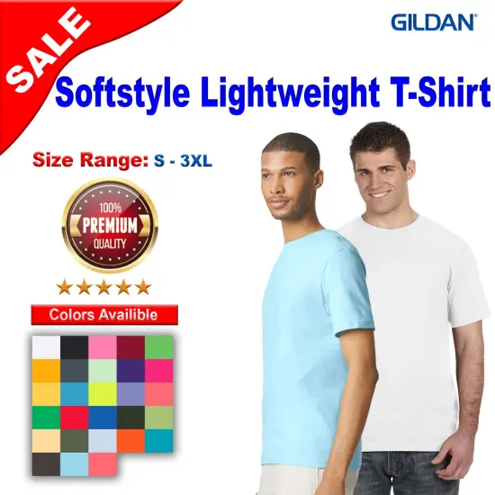 Gildan&reg; Softstyle Lightweight Crewneck Short Sleeve T-Shirt Charcoal {3}