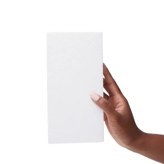 6 Pieces Foam Blocks for Crafts - Polystyrene Brick Rectangles for Art Sculpting, Flower Arrangements, DIY, Packing (8 x 4 x 2 in) {5}