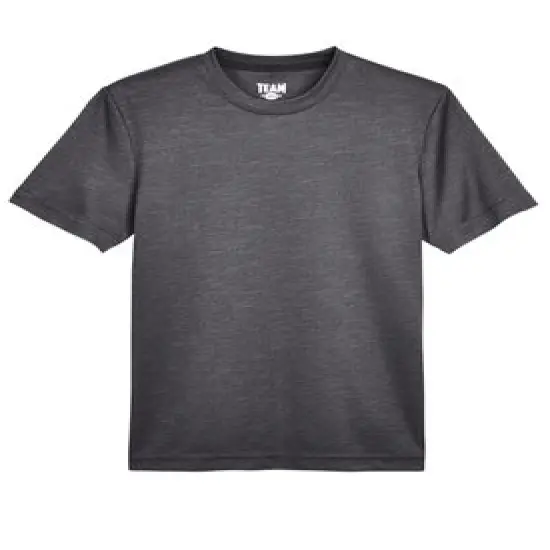 Team&reg; Youth Sonic Heather Performance T-Shirt Dk Grey Heather {1}