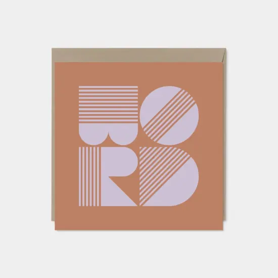 "WORD" Modern Geo Typography Card Set, {1}