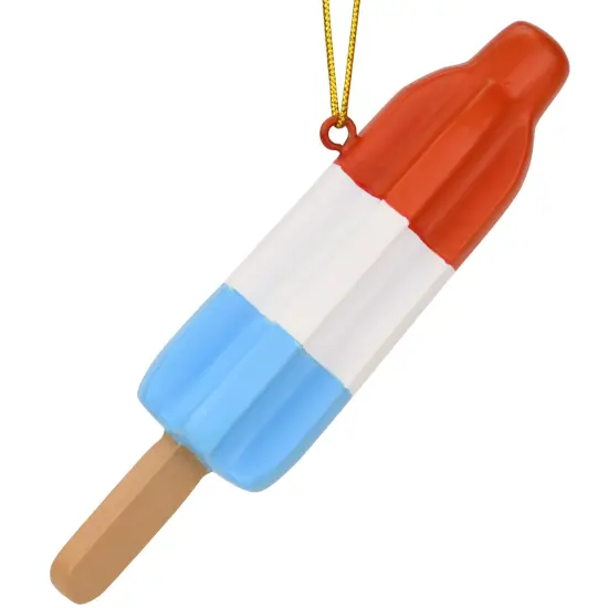 Tree Buddees Retro Patriotic Red White and Blue Popsicle Christmas Ornament {1}