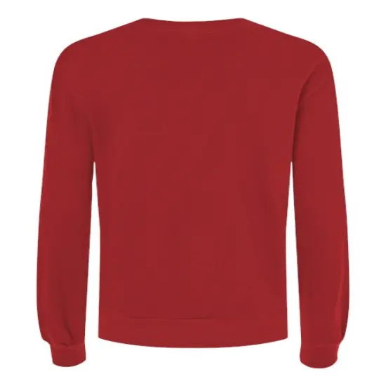 Women's Eco&reg; Washed Terry Throwback Pullover Fad Red New {2}