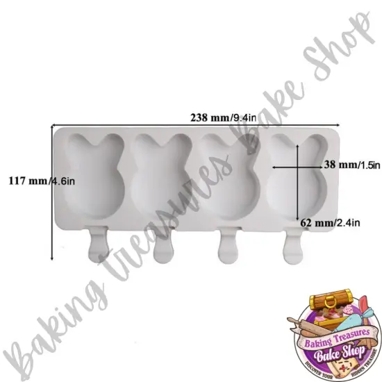 Bunny Ears /Face 4 Cavity Silicone Molds {4}
