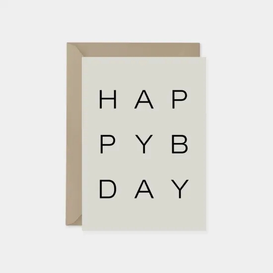 "Happy Birthday" Word Search Card {1}