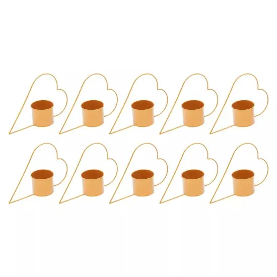 10pcs Peach Heart Shape Flower Vases Geometric Holder Wedding Centerpieces {4}