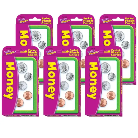 Money Pocket Flash Cards, 6 Packs {1}
