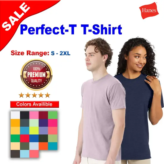 Hanes&reg; Perfect T-Shirt Crewneck Short Sleeve Mar Pale Violet {2}
