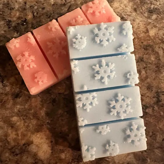 Falling Snow Wax Melt Snap Bar Silicone Mold  {3}