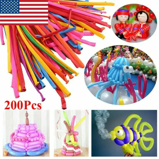 200pcs Party Long Animal Tying Making Balloons Twist Latex Balloon DIY Decor {5}