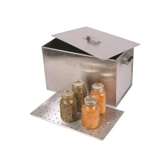 Lehman's Amish Made Stainless Steel Stovetop Water Bath Canner Stockpot 50 Quart {1}