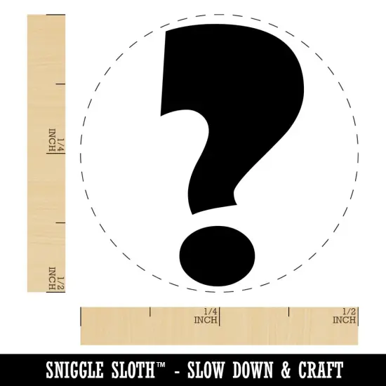 Question Mark Bold Self-Inking Rubber Stamp for Stamping Crafting Planners Dry Pad {1}