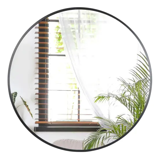 30" Metal Frame Round Wall Mirror for Bathroom Vanity Wall Decor Circle Mirror {1}