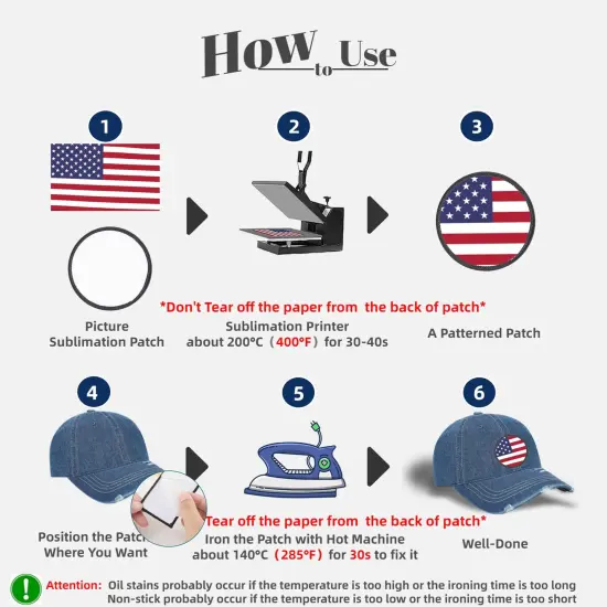 30 Pieces Sublimation Patches - Iron On Blank Patches for DIY Crafts Hats Caps Backpack Uniforms (Round / 30PCs) {5}